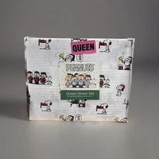 Peanuts Snoopy Woodstock Christmas Holiday Caroling Bed Sheet Set Choose Size