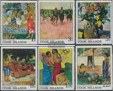 Timbres Cookinseln 1967 Mi 170-175 neuf avec gomme originale 1967 Paul gauguin