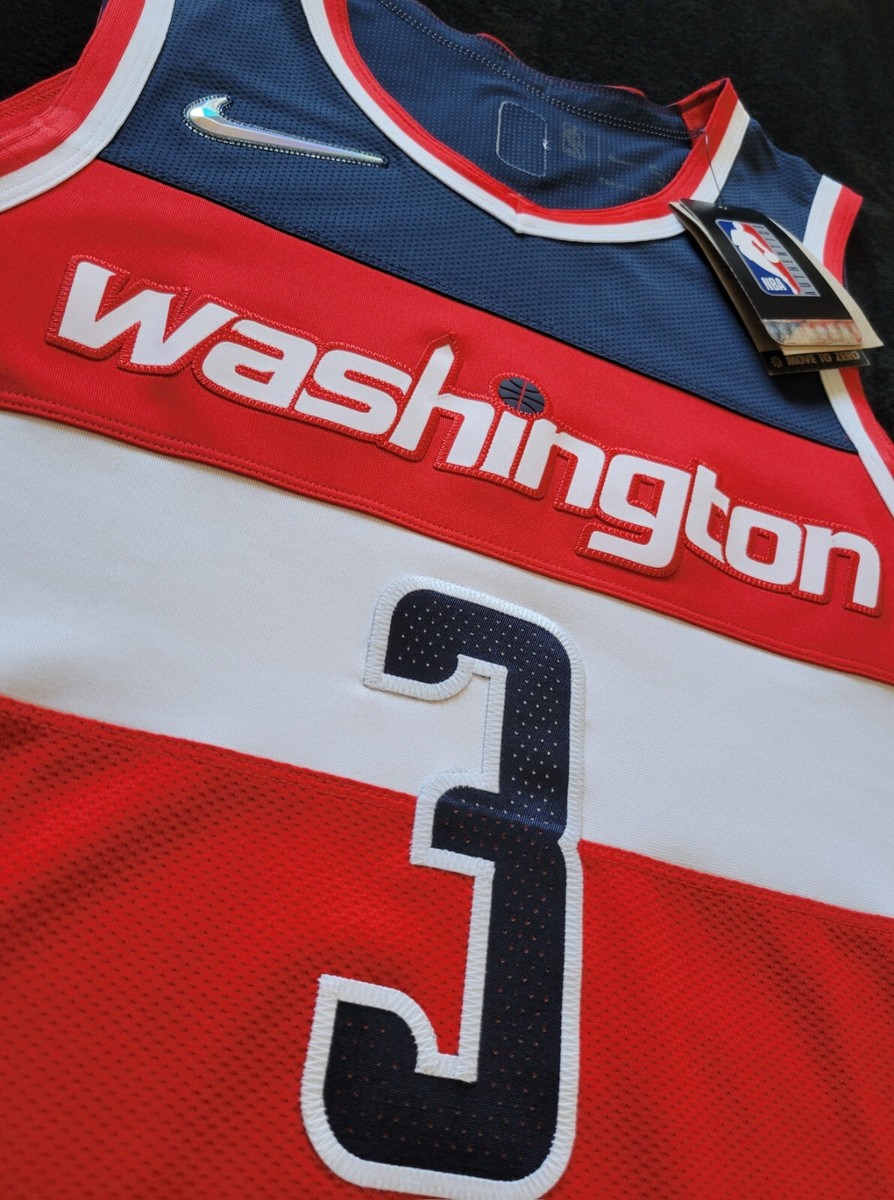 NIKE AUTHENTIC WASHINGTON WIZARDS JERSEY SIZE 48 SE 75TH NBA