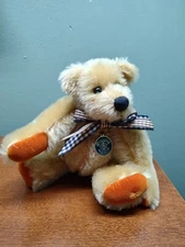 Vintage Knickerbocker Bear co EDGAR Teddy Fully Jointed Honey gold 9" Tall