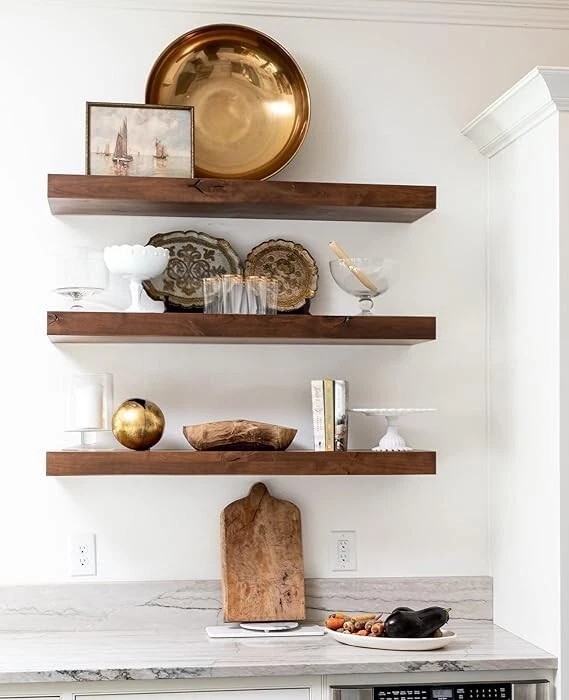 8" Hidden Shelf Floating Wall Brackets Heavy Duty Metal For Wood Shelves 12 Pcs - Image 3 of 4