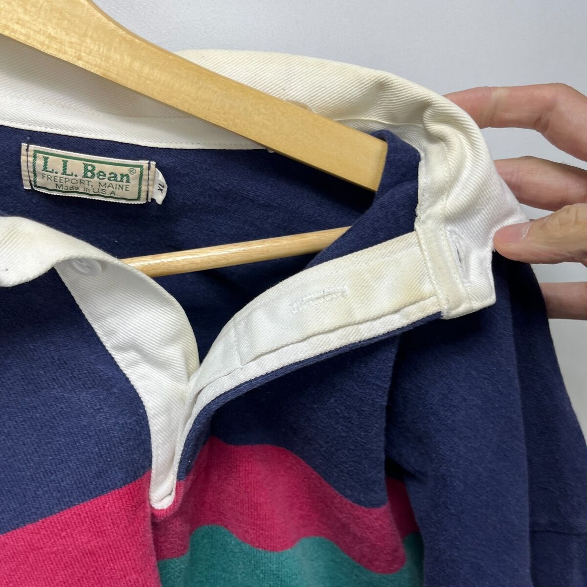 Vintage 90s LL Bean Rugby Long Sleeve Shirt Made in USA XL Vintage 90s LL Bean Rugby Long Sleeve Shirt Made in USA XL