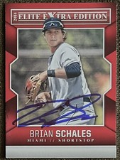 2014 Panini Elite Extra Edition - #69 Brian Schales Auto Autograph Miami MLB