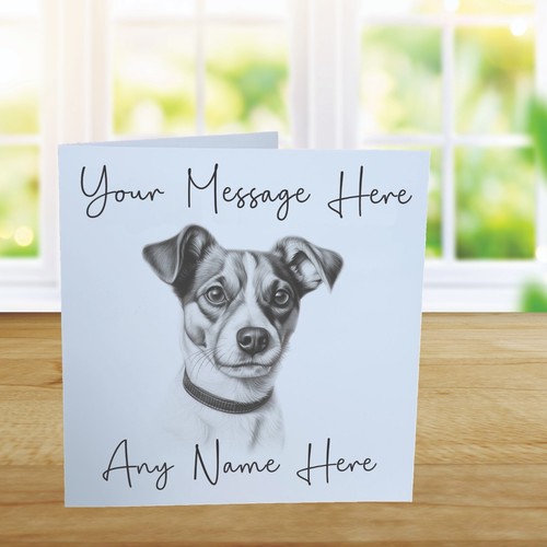 Personalised Jack Russell Card, Hand Drawn Sketch Art, Custom Card for Dog Lover - Picture 14 of 17