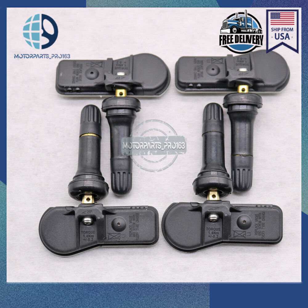 4PCS TPMS 52933C1100 Tire Pressure Sensors 433MHz For Hyundai Sonata