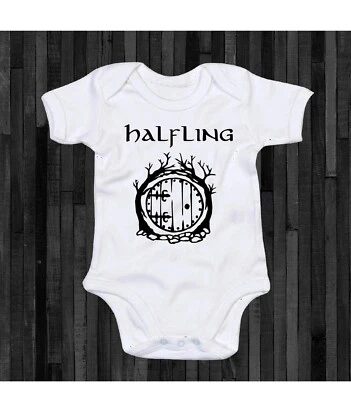 Halfling Herr der Ringe inspiriert süß lustig Geschenk Baby Weste Strampler WEISS