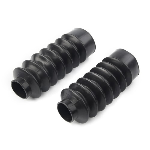39mm Rubber Short Boots Fork Cover Gaiters Gator Fit Harley Sportster XL883 1200 - Bild 3 von 12