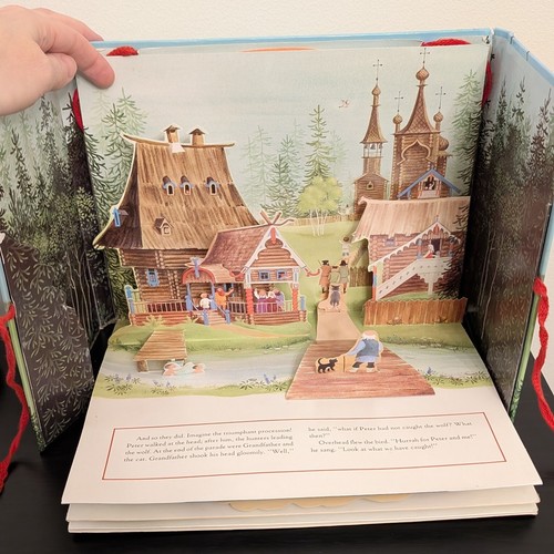 Peter and the Wolf Mechanical Pop Up Book Barbara Cooney & Prokofiev 1986 1st HB - Picture 7 of 15