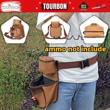 TOURBON Hunting Skeet Trap Shooting Ammo Case Belt Carrier Bag Spent Shell Pouch