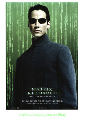MATRIX RELOADED MOVIE POSTER Original Set Of 4 Video Mini--Sheets MATRIX RELOADED MOVIE POSTER Original Set Of 4 Video Mini--Sheets