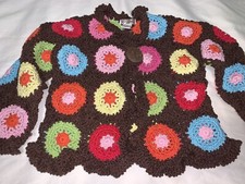 New Gorgeous 2H Handknits Croc Flower Little Girls Sweater Size 4 79 Retail