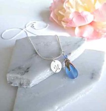 Personalized Sea Glass Stacked Necklace, Customizable Beach Jewelry, Gift