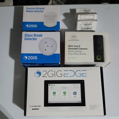 2GIG-EDGE New Verizon. Comes with: Glass Break, Motion, 3 Door ...