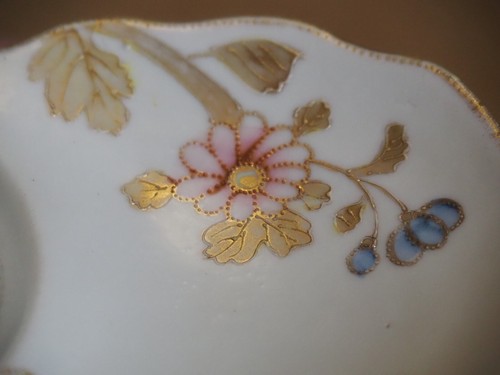 Antique Nagoya Nippon Hand Painted Cup and Under Plate. Asian Decor. - Picture 4 of 17