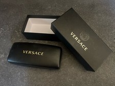 AUTHENTIC Versace Glasses Large Leather Hard Case  Box