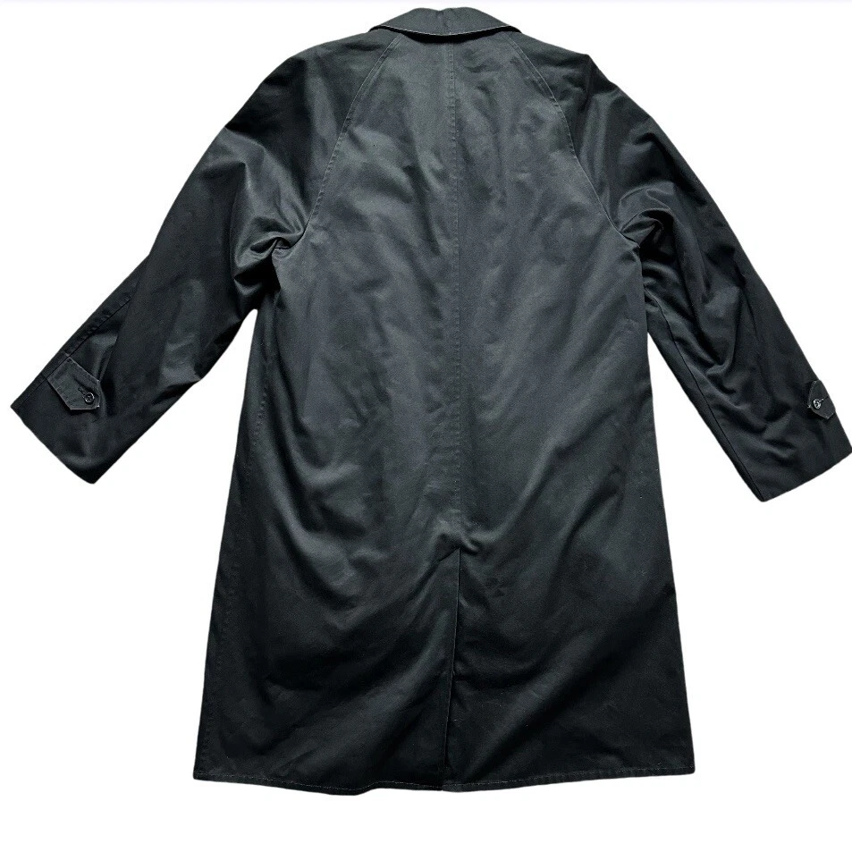 ALLIGATOR Gold Label  Trench Coat  Dress Jacket Faux Fur /Plaid Linning 40L - Image 2 of 4