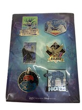 Disney D23 2020 Fantastic Worlds Member Gift Pin Set (4 Pins) - Pizza Planet, Asgard, Swiss Family Treehouse, Hoth — listing 3