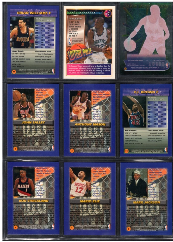 1994-95 Topps Finest Basketball Complete Your Set, Pick Cards REFRACTORS/INSERTS - Image 2 of 4