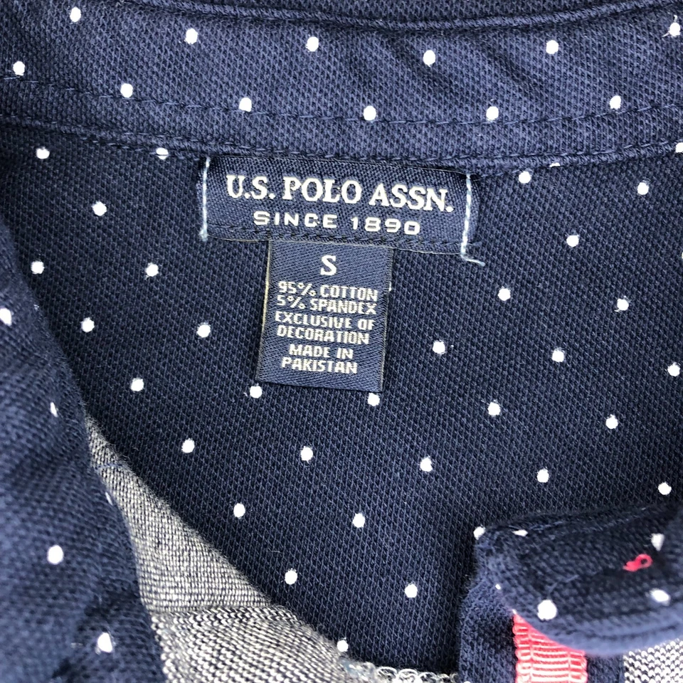 Ralph Lauren Girls Short Sleeve Blue Polo Shirt Small EUC Blue White Pink Preppy - Image 3 of 4