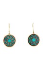 IPPOLITA 18K YELLOW GOLD  COMPOSITE TURQUOISE & MOTHER OF PEARL DROP EARRINGS