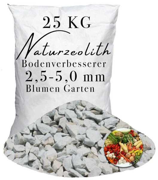 Zeolith 25Kg 2,5-5,0Mm Bodenverbesserer Im Garten Obst GemüSe KräUter Blumen-image