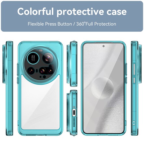 For Xiaomi 15 Ultra, Shockproof Clear Crystal Hybrid Armor Shell Cover Case - 第 3/21 張圖片