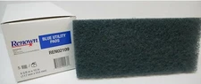 Renown Utility Abrasive Pad Black Heavy Duty Scrubbing/Stripping 5/Pack