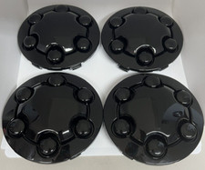 New 1991 1992 1993 Dodge Dakota Black Center Wheel Hub Cap Set Of 4