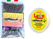 Kit Pellet 4mm + Formaggino Leon Storione Pesca Pastura Pasta Esca Storioni