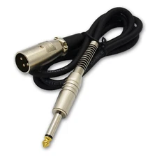 1/4" 6.35mm Mono Male to 3Pin XLR Plug Microphone Audio Cable Cord Custom Made
