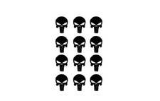The Punisher Skull Vinyl Decals Phone Helmet Gun Mag 1" 2" 3" Stickers Set of 9
