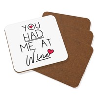 Sie Hatte Me Bei Wein Untersetzer GeträNke Set Mit 4 - Lustig Liebe Valentinstag