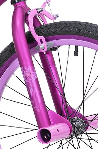 20 In 2 Cool Bmx Girl's Child Bike Durable Steel Frame W/ Drop Bar Satin Purple - Picture 5 of 13