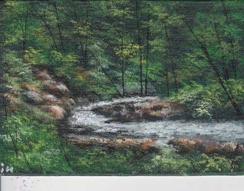 ACEO Original Painting Art Card Landscape 100% Hand Painting IH