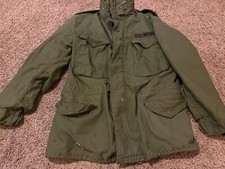 US Military M65 Green Field Jacket Cold Weather Coat Medium OG-107