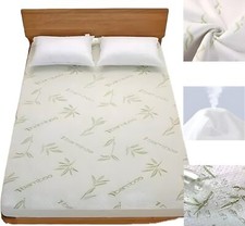 Extra Deep Bamboo Mattress Protector Matress Waterproof Fitted Sheet All Size