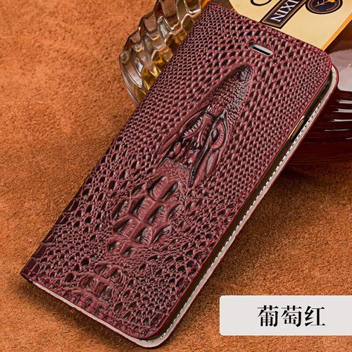 Genuine Leather Flip case for Oneplus 10 ACE Pro 10T Crocodile Dragon Head Cover - Picture 10 of 30