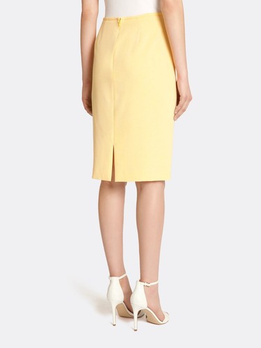 Nuevo con etiquetas Traje de falda de crepé con cinturón asimétrico para mujer Tahari ASL, talla 2 - Imagen 4 de 4