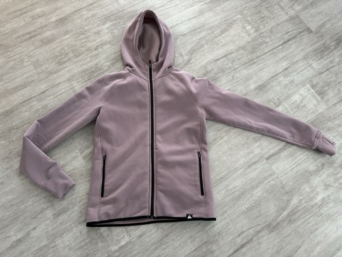 Womens American Giant Polartec Atlas Fleece Full Zip Hooded Jacket Lavender M