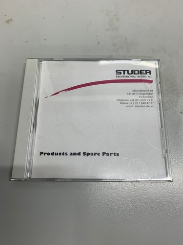 VINTAGE ORIGINAL PRODUCT AND SPARE PARTS CD STUDER 1997