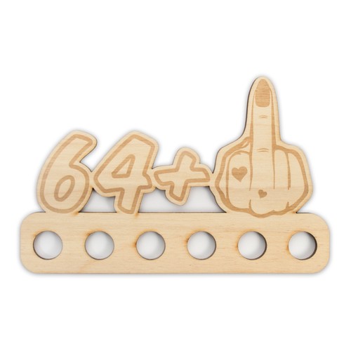 Geldgeschenk „Mittelfinger" zum 16. - 85. Geburtstag aus Holz für Frauen - Bild 89 von 128