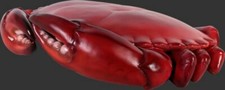 3' Large Life Like Red Crab Resin Statue Prop Marine Nautical Display