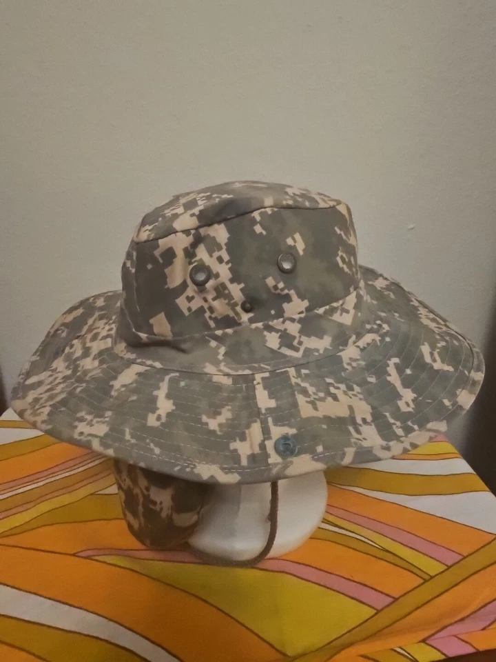 Sombrero de cubo digital camuflaje gorra pesca ala boonie sol safari solapa de verano Foto 2 de 4