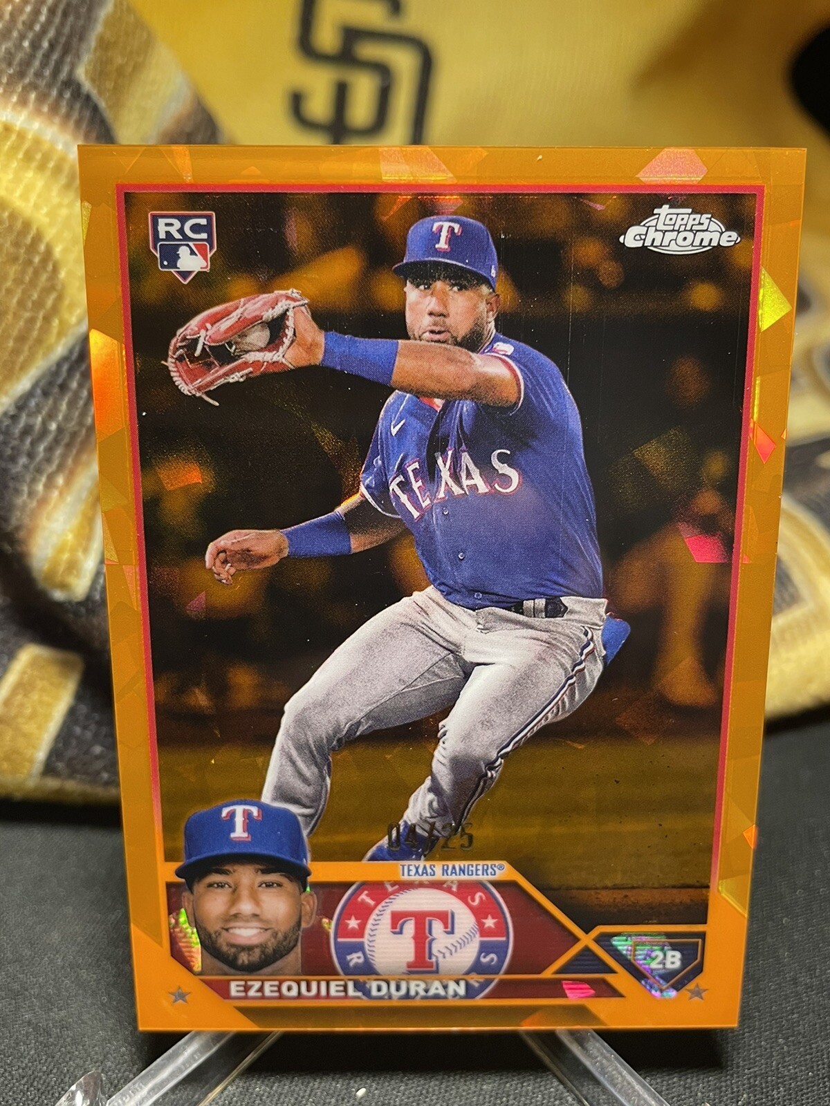 2023 Topps Chrome Sapphire EZEQUIEL DURAN RC ORANGE /25
