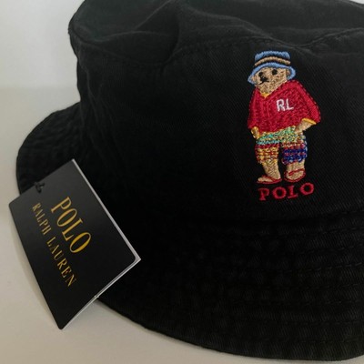 polo bear hat black