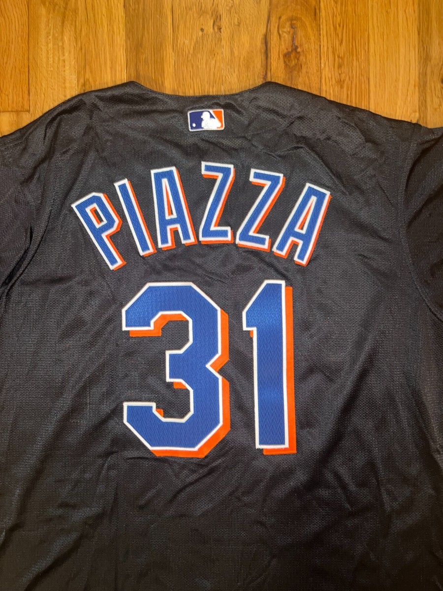 MIKE PIAZZA Majestic Authentic NEW YORK METS Black Batting