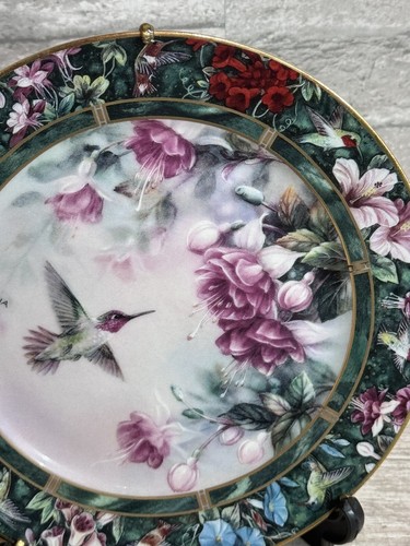 Vtg Lena Liu "The Anna's Hummingbird " Plate #2 W.S. George Fine China 1992 - Picture 3 of 6