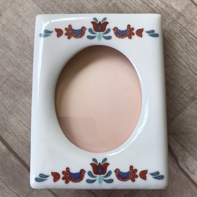 Vintage Japan Photo Frame Ceramic Picture Holder Birds And Flowers eBay