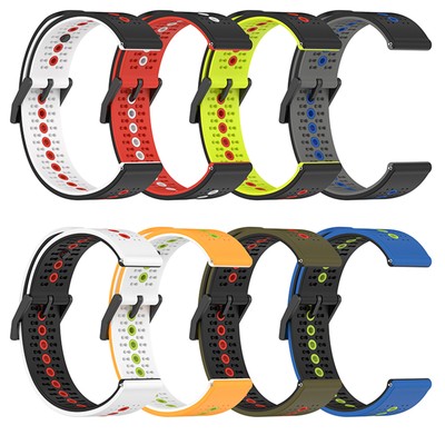 20MM Silicone Watch Band Strap Sports Breathable Triple Color for Galaxy Watch5