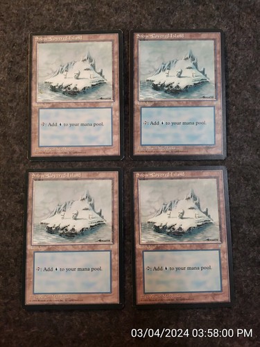 Snow-Covered Island Ice Age NM Basic Land MAGIC THE GATHERING CARD (DS3D1E3) - Picture 3 of 4